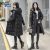 Women Bright Hooded Cotton Down Cotton Long Casual Warm Snow Coat Jacket Outwear