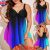 Plus Size Women Padded Swimdress Swimsuit Bathing Swimming Tankini Set Costume