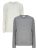 Brand New Ladies Long Sleeve Crewneck Jumper Knitwear Grey Cream