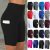 UK Women High Waist Yoga Shorts Pocket Cycling Biker Hot Pants Sports Leggings