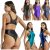 Womens Shiny One Piece Bodysuit High Cut Bikini Monokini Glossy Tights Swimsuit