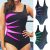 Plus Size Womens Backless Beach Monokini Ladies Padded Swimming Costume Swimwear