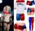 Women Ladies Adult Harley Quinn Fancy Costume T-Shirt Halloween Plus Size Dress