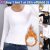 Women’s Thermal T-shirt Underwear·Winter Warm·Fleece Soft Thick Pullover Tops uk