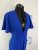 Blue Long Jumpsuit Size M Zara Satin Effect Cobalt Short Sleeve Formal 1165 225