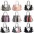 Women Geometric Ombre Tote Handbag Ladies Faux Leather Shoulder Bag Top Handle