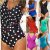 Tummy Control Swimming Costume One Piece Bathing Swimwear Monokini Lady Swimsuit