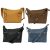 Womans Ladies Medium Leather Look Designer Style Crossbody Handbag Dual Zip