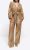 River Island – BROWN METALLIC DETAIL JUMPSUIT – Size 12