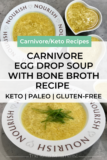 Carnivore Egg Drop Soup with Bone Broth Recipe | Keto