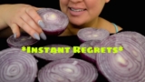 Pink ASMR Eating Red Onions