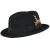 Crushable C-Crown 100% Wool Felt Fedora Trilby Hat With Removable Feather