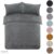 Brentfords Teddy Fleece Duvet Cover with Pillow Case Thermal Warm Bedding Set