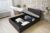 STORAGE LEATHER BED OTTOMAN GAS LIFT DOUBLE OR KING SIZE MEMORY FOAM MATTRESS