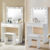 LED Dressing Table Makeup Desk with Stool Mirror Bedroom Vanity Set Modern