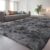 Fluffy Rugs Anti-Slip Large Shaggy Rug Super Soft Mat Living Room Bedroom Carpet