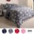 Snowflake Teddy Fleece Duvet Cover Bedding Set Winter Christmas Quilt Bed Soft