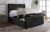 OTTOMAN STORAGE  BED PANEL PLUSH VELVET UPHOLSTERED BED FRAME- WINGED HEADBOARD