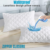 Pack of 4 Zipped QUILTED Waterproof Pillow Protector Cover Microfiber Pillowcase