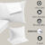 Luxur 100%Cotton Pillow Protectors Pair Zipped Pillow Cover Pack of 2 Pillowcase