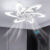 6 Speed Large LED Ceiling Fan with Lighting LED Light Adjustable Wind + Remote