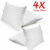 Hotel Quality Egyptian Stripe Luxury Soft Pillows Hollowfibre Filled Pack Of 4