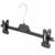 The Hanger Store Black Plastic Clip Hangers for Trousers, Skirts, Coat Clothes