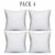 Pack of 4 Extra Deep Filed All Sizes Cushion Pads Inserts Fillers Scatters