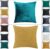 Velvet Cushions Filled or Cushion Covers Pack 4, 2, 1  Bed Sofa Decor Pillows