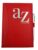 Telephone Address Book A-Z Index Hard Back Cover & Pen A5 Address Book RED