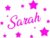 Personalised Name and Stars Wall Art Girls Kids Bedroom Custom Vinyl Sticker