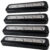 4 X BLACK SUPER BRIGHT 5 LED PUSH LIGHT STICK ON BATTERY KITCHEN SHED CUPBOARDS