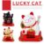 Neko Chinese Lucky Waving Cat Beckoning Maneki Neko Feng Shu Wealth Fortune·