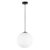 Lunar II Opal Glass Shade Pendant Ceiling Light with Matte Black Suspension