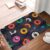 Music Pattern Art Bathroom Mat Vinyl Record Doormat Room Carpet Balcony Rug