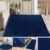 Modern Navy Blue Small – Large Living Room Area Plain Shaggy Rug