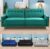 Velvet Sofa Bed 3 Seater Click Clack Living Room Recliner Couch Sofa Grey Blue