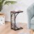 Small Sofa Side Table C Shaped Coffee End Table Living Room/Bedroom/Leaf Pattern