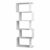 White 5 Tier Wooden S-Shaped Bookcase Living Room Modern Display Shelves Storage