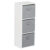 White Storage Cube Shelves Bookcase Display Unit Rack 3 Grey Fabric Drawer Boxes