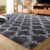 Fluffy Rugs Large Shaggy Rug Bedroom Living Room Anti-Slip Soft Carpet Floor Mat