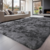 Sour Lemon Rugs Living Room 200X300Cm, Grey Area Rugs for Bedroom, Washable anti