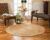 Round Rug Natural Jute Braided Handmade Circle Rug Farmhouse Jute Rug, Beige