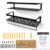 2 Pcs Metal Floating Shelves Wall Mounted Shelf Bathroom Kitchen Storage Rack