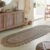 Rug Oval Runner jute modern scallop design rustic look carpet for living room