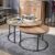 Nest of 2 Tables Round Stackable Side Table Industrial Living Room Furniture