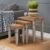 Corona Nest of Tables Grey Wax Piccolo Solid Pine 3 Living by Mercers Furniture®