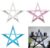 Wooden Wall Hanging Display Star Shape Shelf with Two Hooks Gothic Room Décor