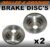 Drilled Grooved  -REAR- Brake Discs FORD FOCUS 1998-04