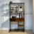 Ladder Shelves Display Bookshelf Unit with 2 Drawers Home Living Room Furniture